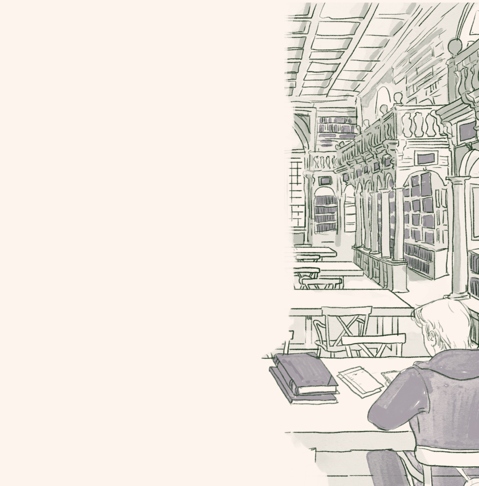 Students studying in a library